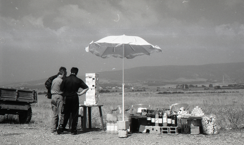 Lala Meredith-Vula, Ghosts of Capitalism - Capitalism in the time of war, Kormoran, Kosovo, 28th July, 1999, 1988-2019, giclée print from 35 mm negative, 111,76x167,64 cm