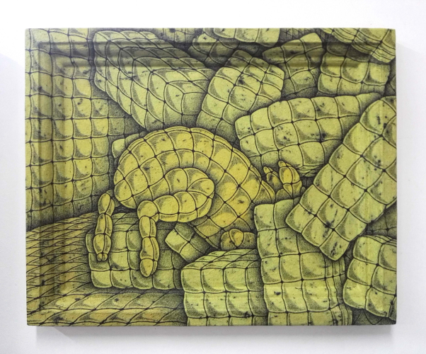 Perino & Vele, Dentro, 2015, pastello su cartapesta su legno, 47,2x58,7x4 cm