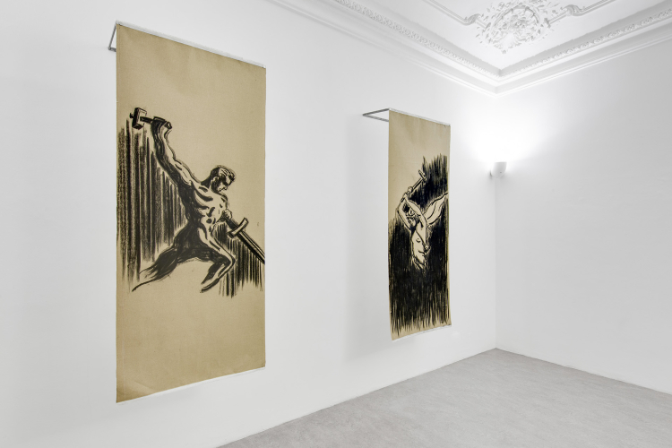 Cosimo Veneziano, Petrolio/Appunti, 2017, particolare della mostra