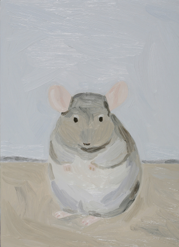 Yuko Murata, Chinchilla world, 2009, olio su tela, 33,3x24,3 cm