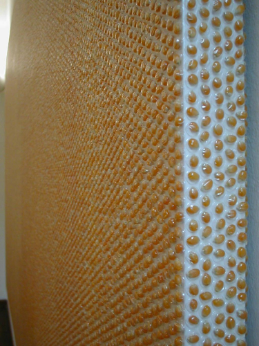 Alessandro Dal Pont, Popcorn, 2005, pluriboll, mais, legno verniciato, 181x301x6 cm