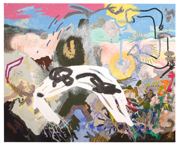 Victoria Stoian, Dacă dragoste nu e, nimic nu e!, 2025, acrilico su tela, 200x250cm © ph Nadia Pugliese