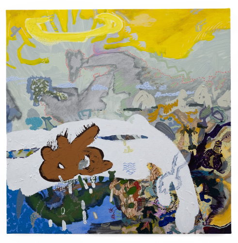 Victoria Stoian, Incoruptibilitate, 2025, acrilico su tela, 80x80 cm  © ph Nadia Pugliese