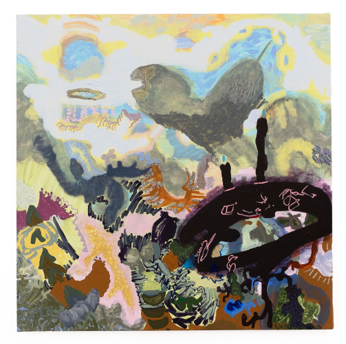 Victoria Stoian, Înţelepciune, 2025, acrilico su tela, 80x80 cm  © ph Nadia Pugliese