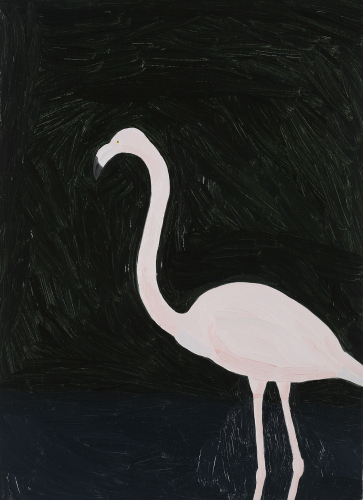 Yuko Murata, Flamingo, 2009, oil on canvas, 33x24 cm