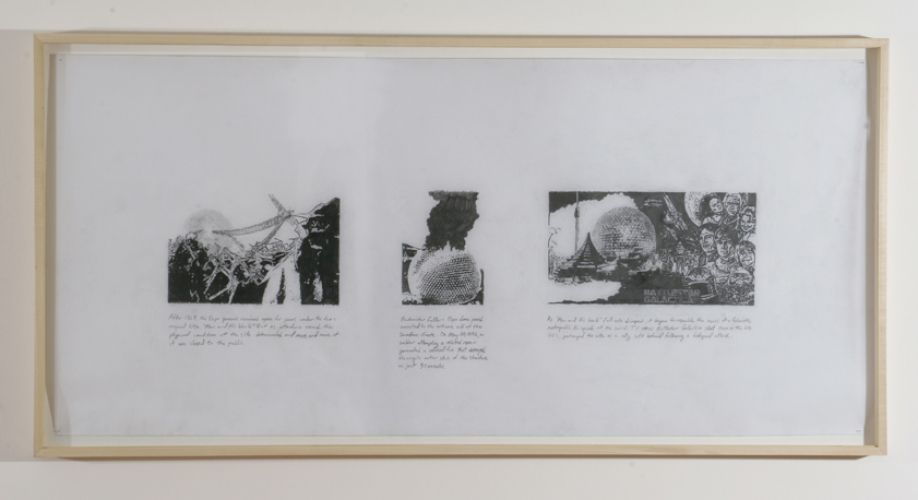 Michael Rakowitz, Ruination, 2006, pencil on vellum, 60x130 cm