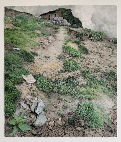 Botto&Bruno, Eterni ritorni I, 2024, photo collage, watercolor, ink, colored pencils, 41x35 cm