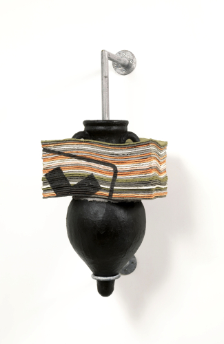 Perino&Vele, Elpìs 02, 2015, papier-mâché, galvanized iron, fiberglass, bitumen, tempera (31 sheets), 83,5x37,5x39 cm