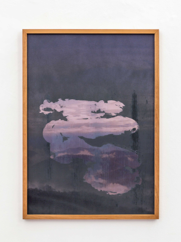 Laura Pugno, Sintomo 02, 2023, photographs, anti-pollution face cream and spray pigment, 50x35 cm