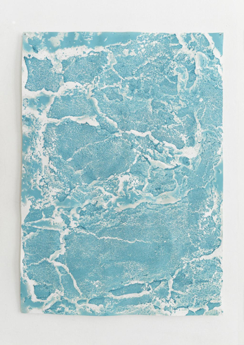 Laura Pugno, Omaggio a Wilson Bentley 14, 2019, pigment and snow on canvas, 70x50 cm