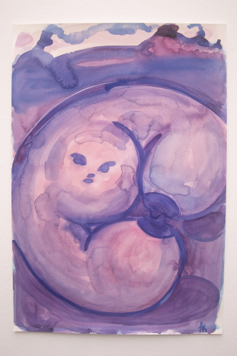 Flaminia Veronesi, Maternità, 2023, watercolor on paper, 56x38 cm