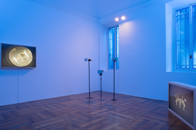 Rana Hamadeh, Thresholds of control, 2025, exhibition view, ph Nadia Pugliese