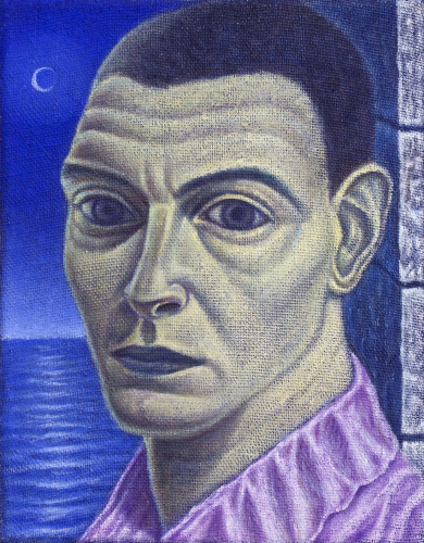 Luca De Angelis, Senza titolo, 2021, oil on linen, 24x18 cm
