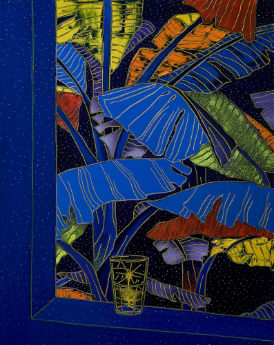 Giuseppe Mulas, Notte, 2026, acrylic, oil, spray, pure pigment on linen canvas, 100x80 cm © ph Mattia Giordano