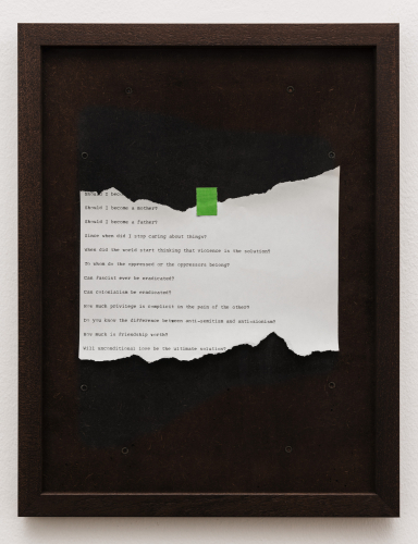 Roberto Casti, Aleph (Milano-Berlino-Lisbona-Milano), 2025, ink on paper, adhesive tape, wooden frame, glass, 40 × 30 cm, ph Lorenzo Gastaldi