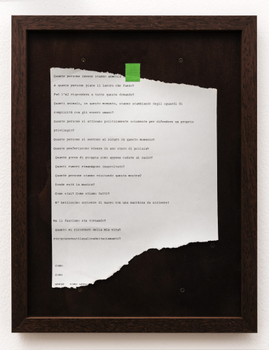 Roberto Casti, Aleph (Milano-Berlino-Lisbona-Milano), 2025, ink on paper, adhesive tape, wooden frame, glass, 40 × 30 cm, ph Lorenzo Gastaldi