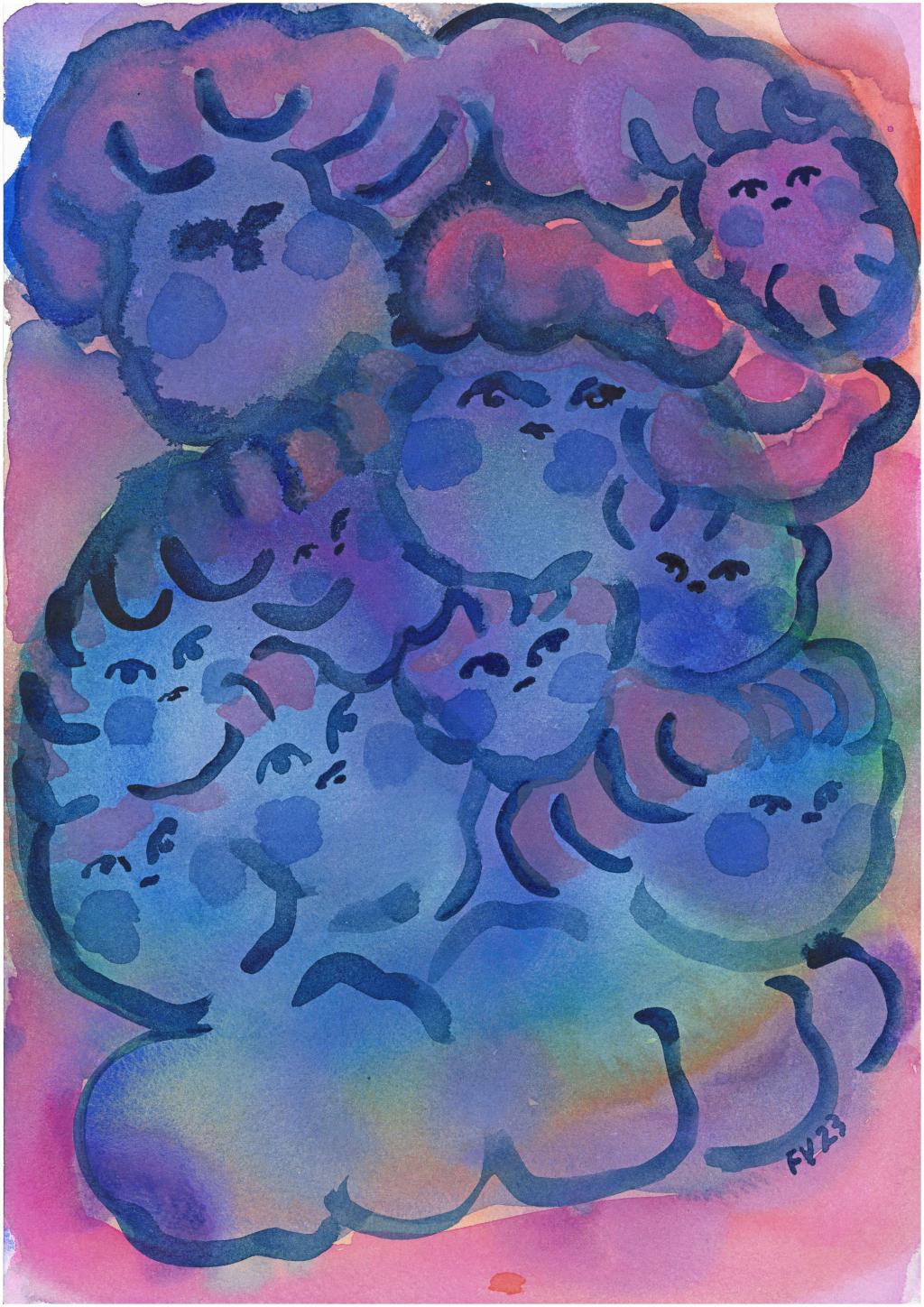 Funghi viola, dalla serie "Nel giardino"
